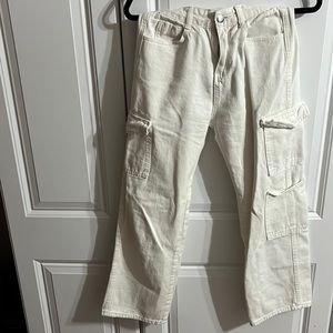 White Cargo Pants (Size: Small)